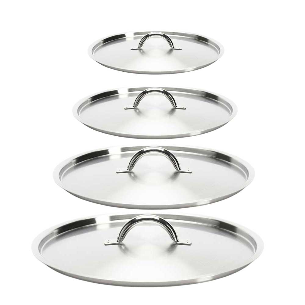 Lot 4 Couvercles Inox Brossé - DE BUYER