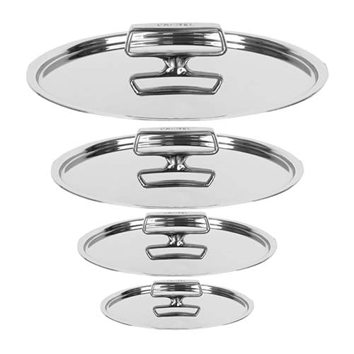 Lot de 4 Couvercles inox brillant Castel'Pro - CRISTEL