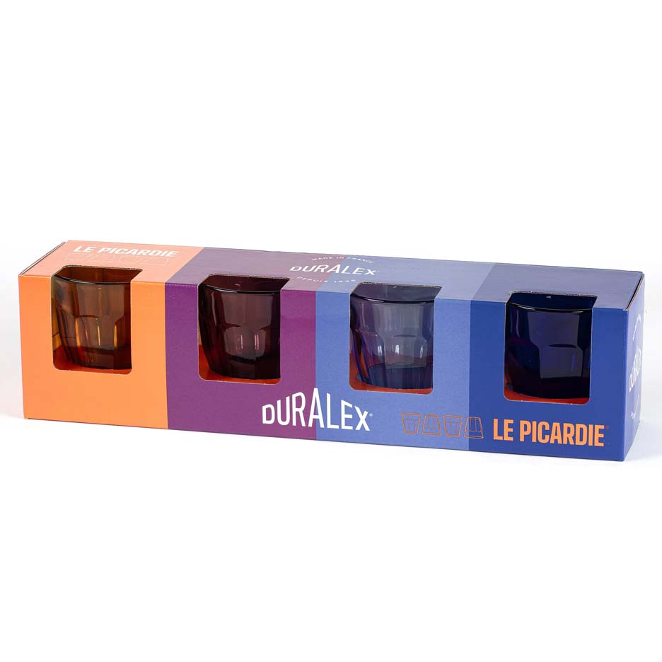 Lot de 4 verres 25 cl Colorés - PICARDIE - DURALEX
