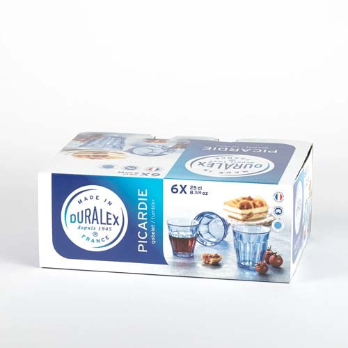 Lot de 6 verres 25 cl Marine - PICARDIE - DURALEX passe au lave-vaisselle