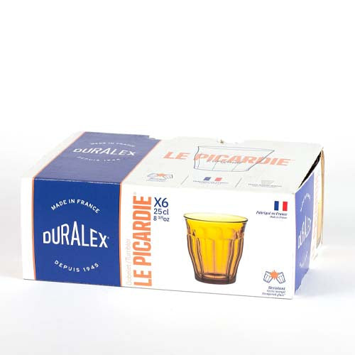 Lot de 6 verres 25 cl Vermeil - PICARDIE - DURALEX passe au micro-onde