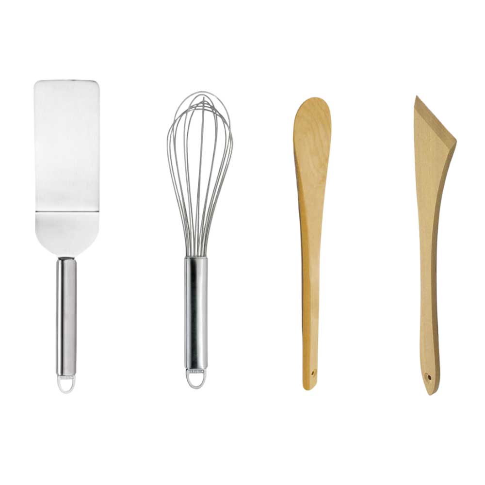 Lot de 4 ustensiles de cuisine inox et bois - CRISTEL TOURNABOIS