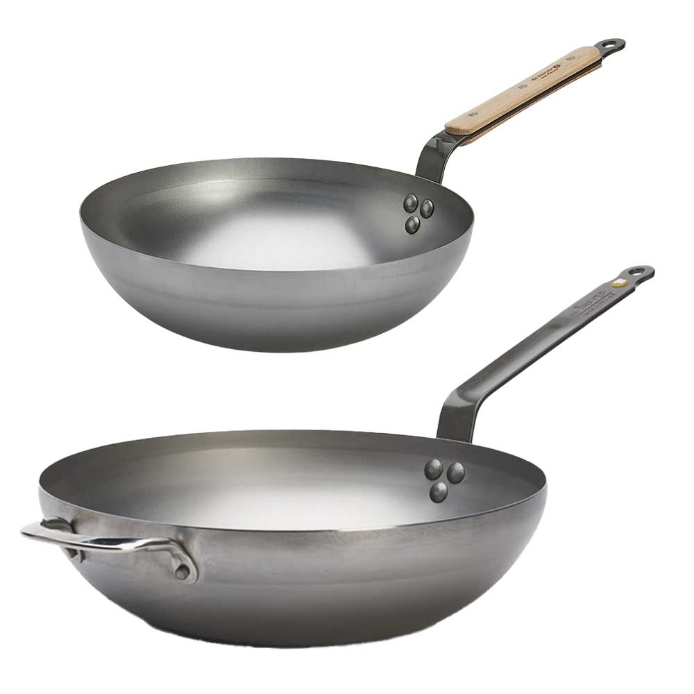 Lot de 2 Woks 28cm et 32 cm - DE BUYER