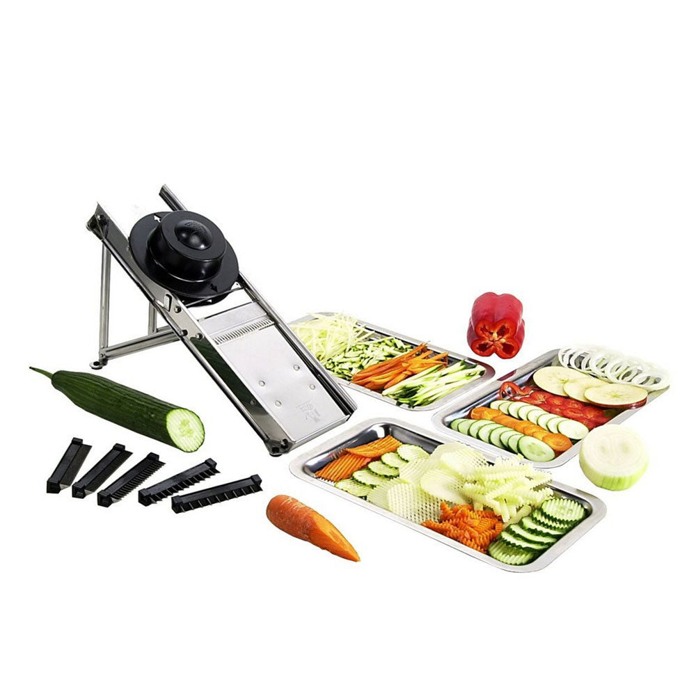 Mandoline super professionnelle (frites et julienne 1-2-4-7-10 mm) - Louis Tellier en promotion