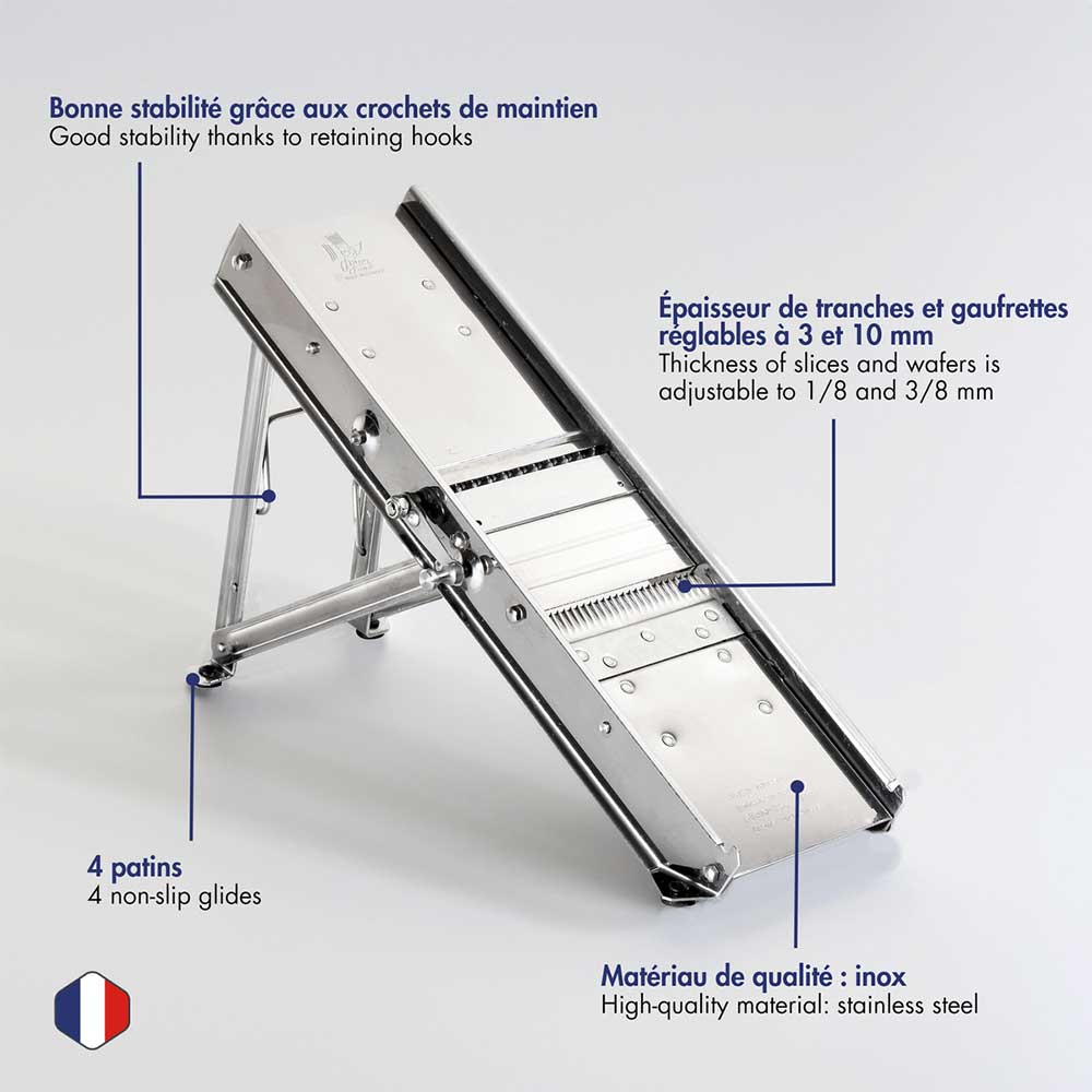 Mandoline inox professionnelle 38 lames - LOUIS TELLIER pas cher