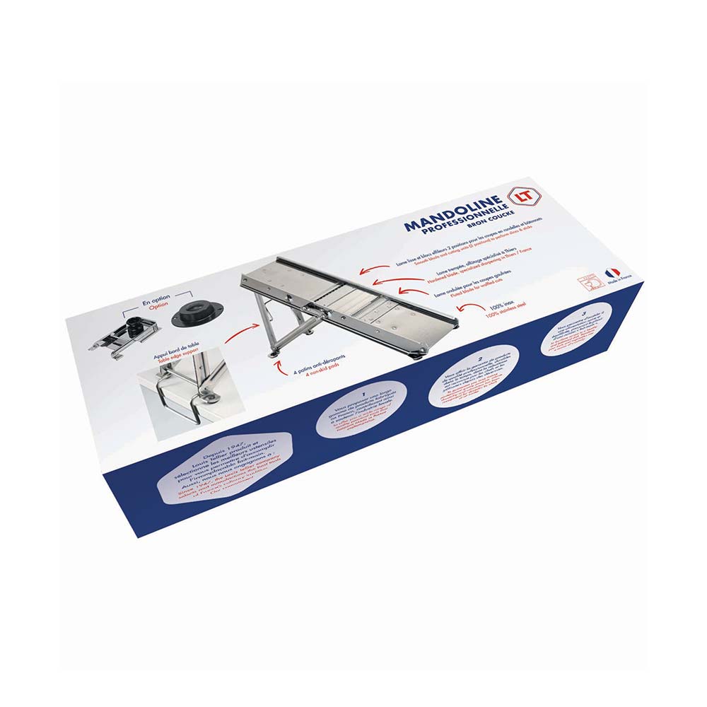 Mandoline Professionnelle avec chariot - LOUIS TELLIER julienne tranches légumes