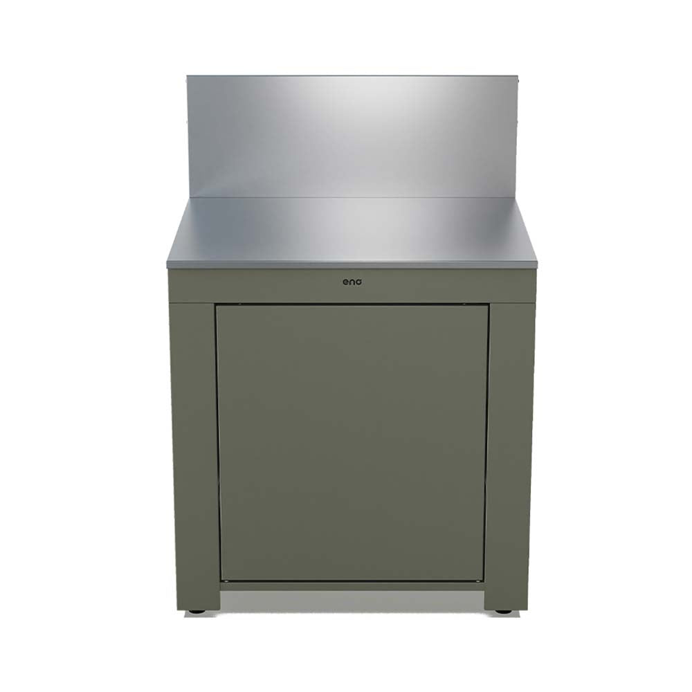 Module Plan de Travail 80 cm Vert Sauge - ENO crédence haute inox