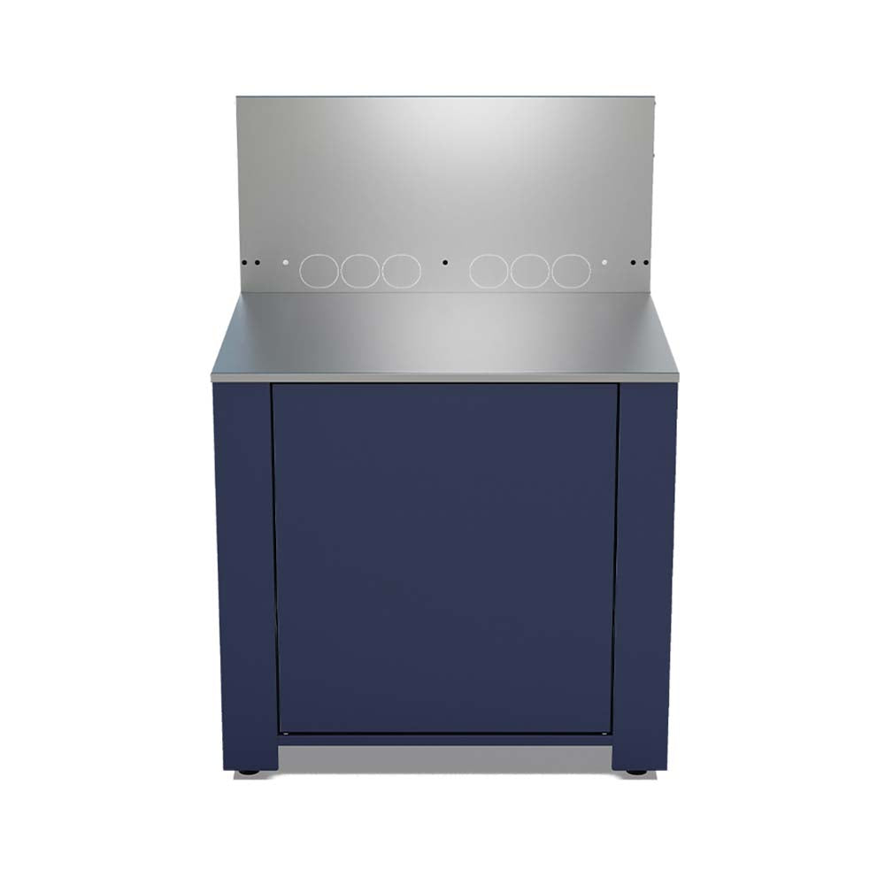 Meuble MODULO pour plancha bleu navy - ENO inox et acier peint