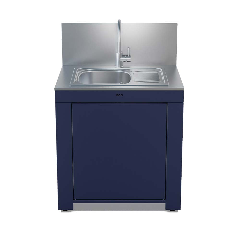 Meuble Évier avec Égouttoir 80 cm Bleu navy - ENO inox et acier