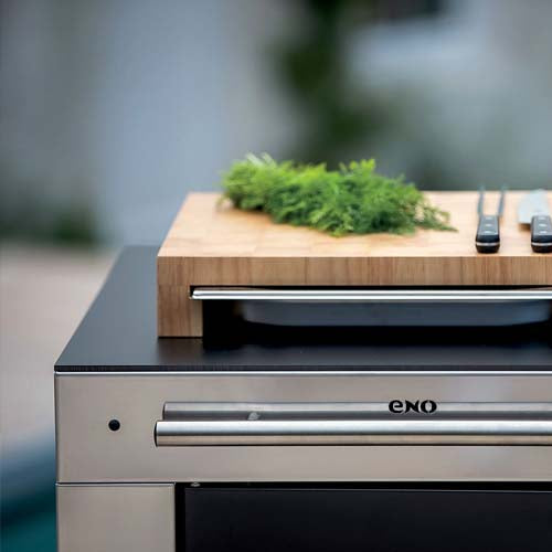 Meuble desserte FELIX noir inox - ENO service cuisine d'été