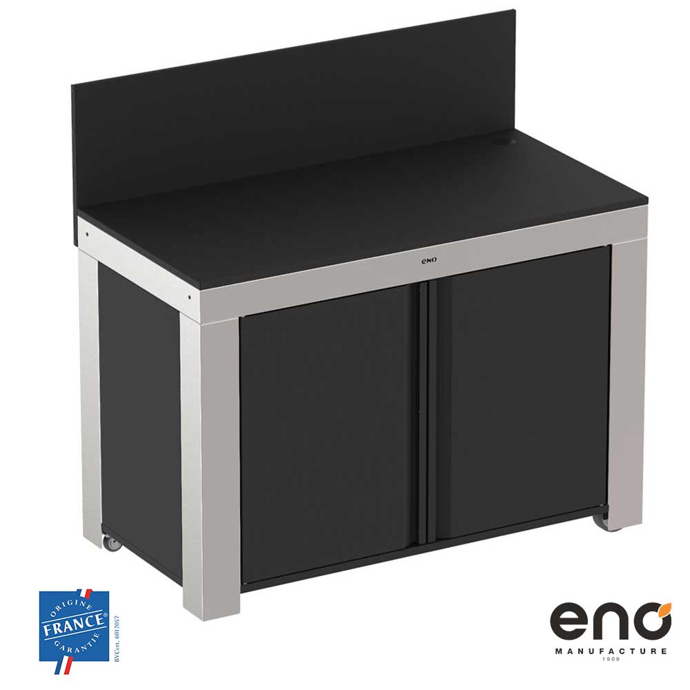 Meuble FELIX 120 cm Noir Inox - ENO