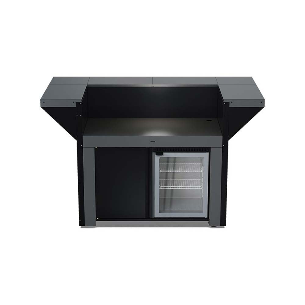 Meuble FELIX ILOT 120 cm Gris Cargo Comptoir et frigo - ENO plan de travail