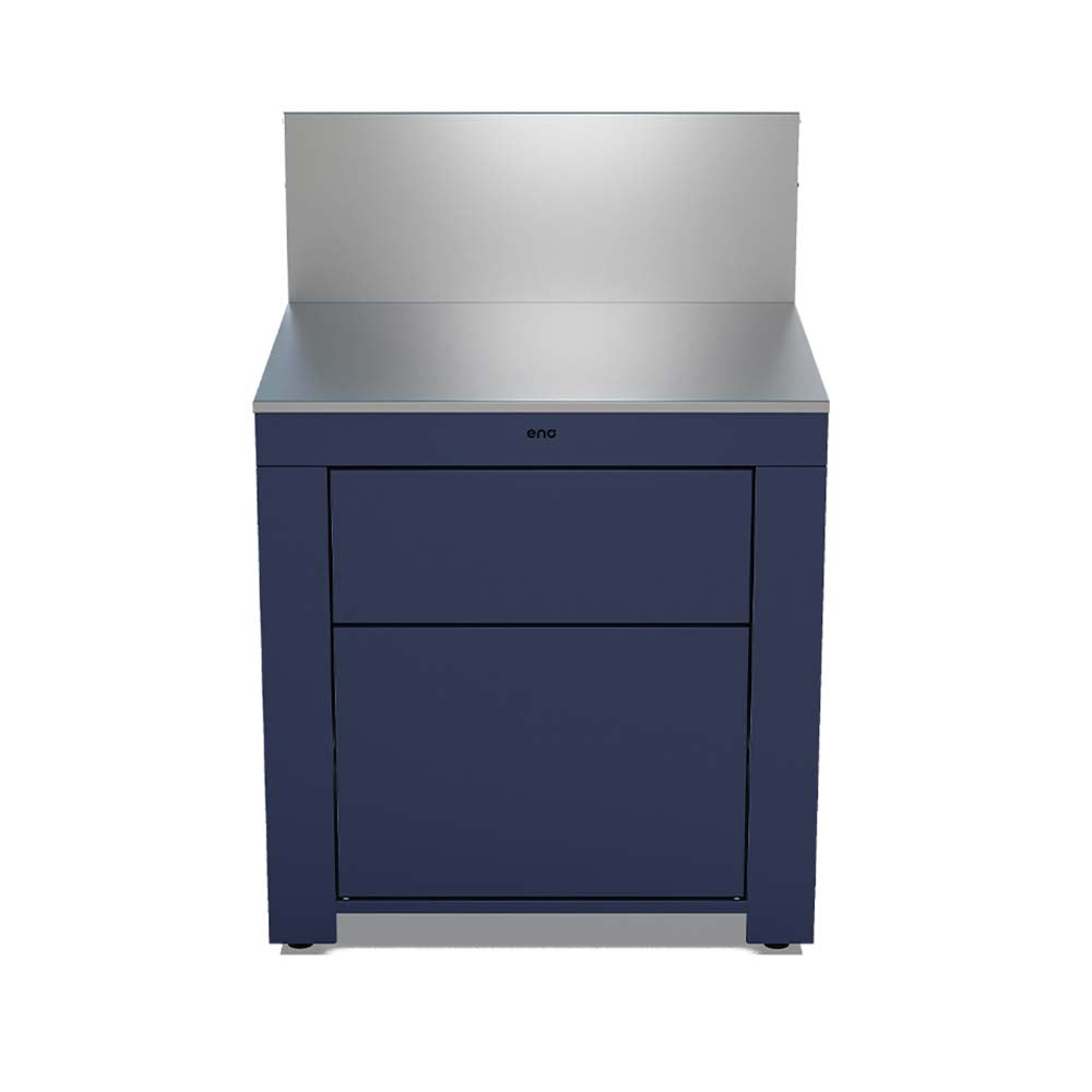 Module Plan de Travail 80 cm avec Tiroir Bleu Navy - ENO parfait pour une cuisine extérieure avec des rangements