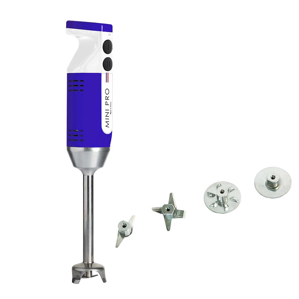Mixeur plongeant polyvalent mini-pro Bleu Blanc 4 couteaux- DYNAMIC
