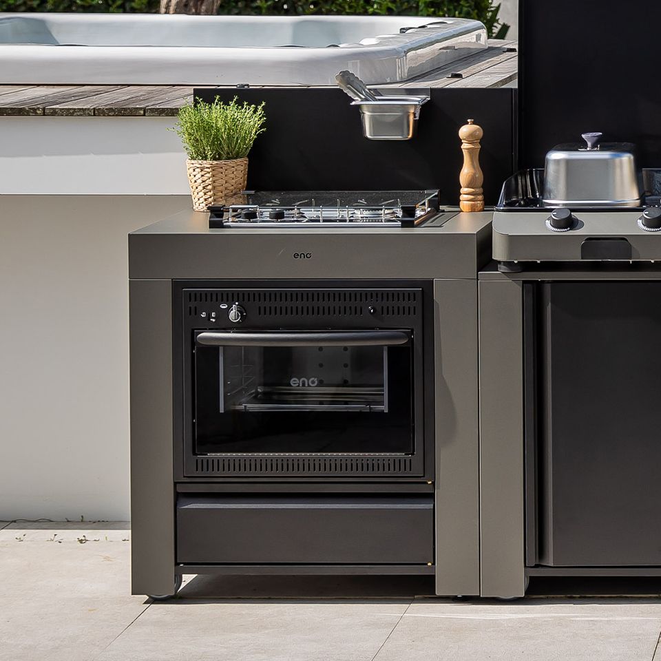 Meuble de Cuisson + Four Gris Cargo - ENO dehors