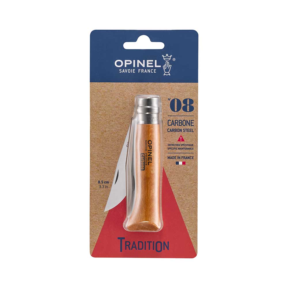 Couteau pliant n°8 Carbone - OPINEL en promotion