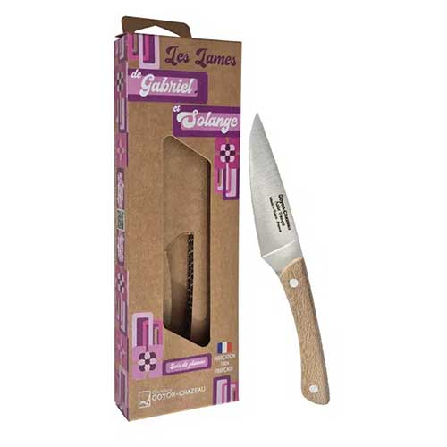 Couteau Office Solange Manche Platane - GOYON-CHAZEAU en promotion