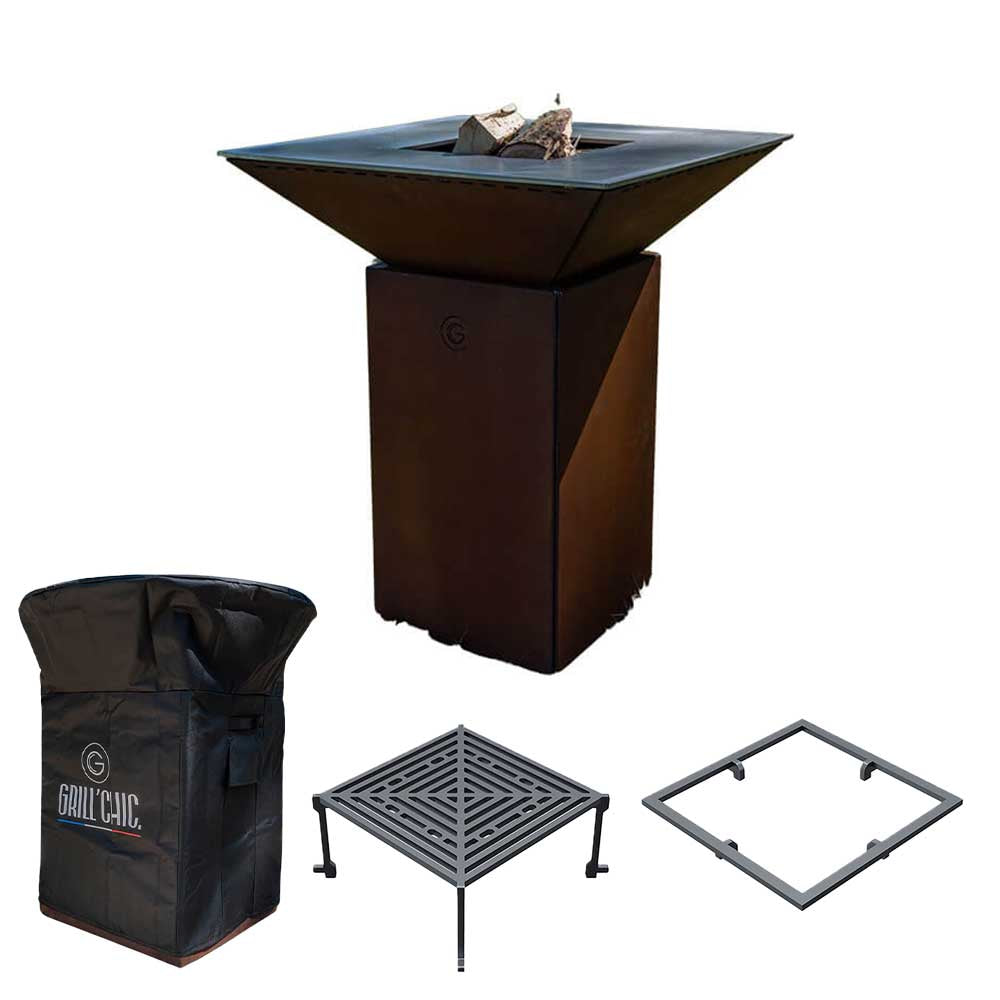Pack Printemps Brasero Cévenol Rond CORTEN - GRILL CHIC