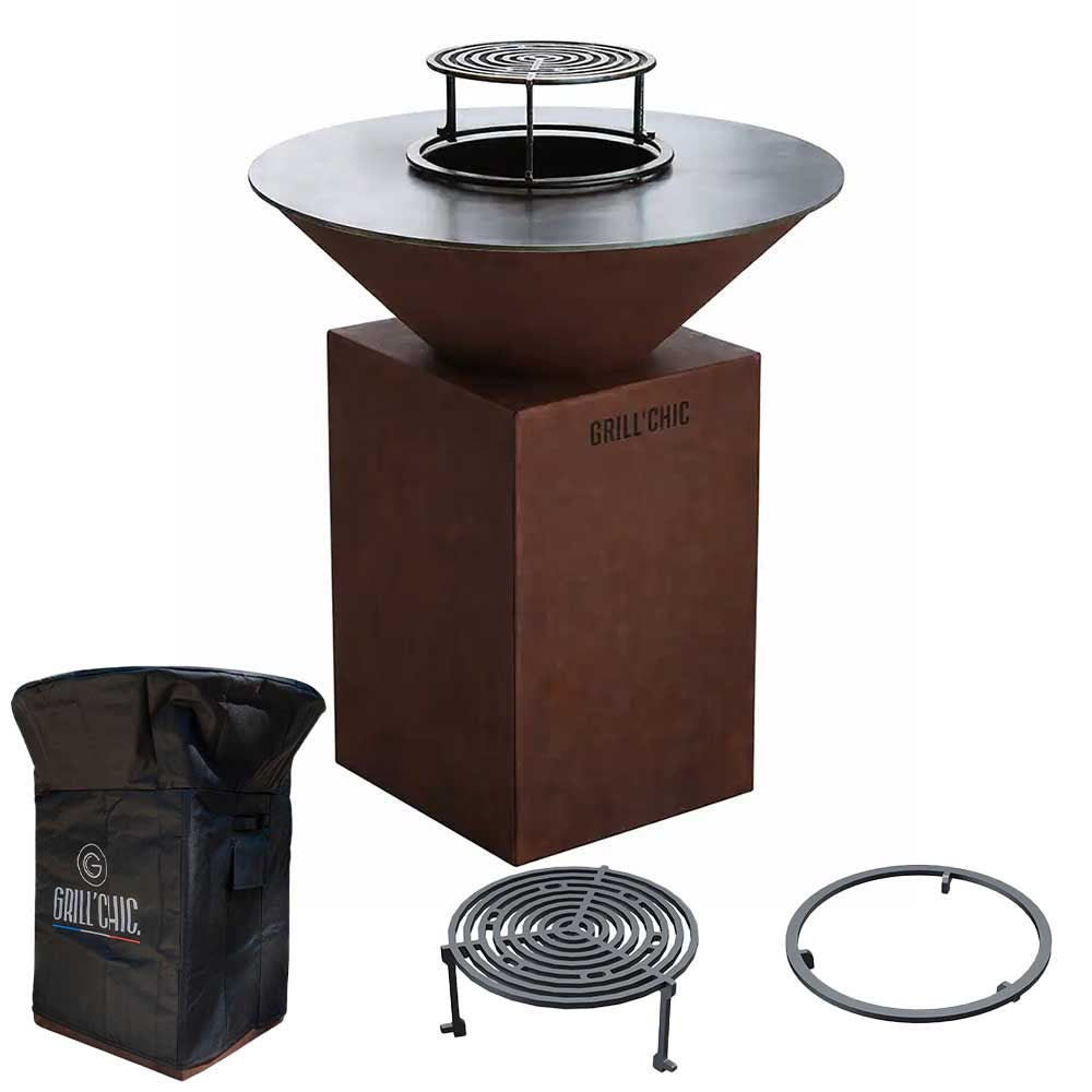 Pack Printemps Brasero Cévenol Rond CORTEN - GRILL CHIC