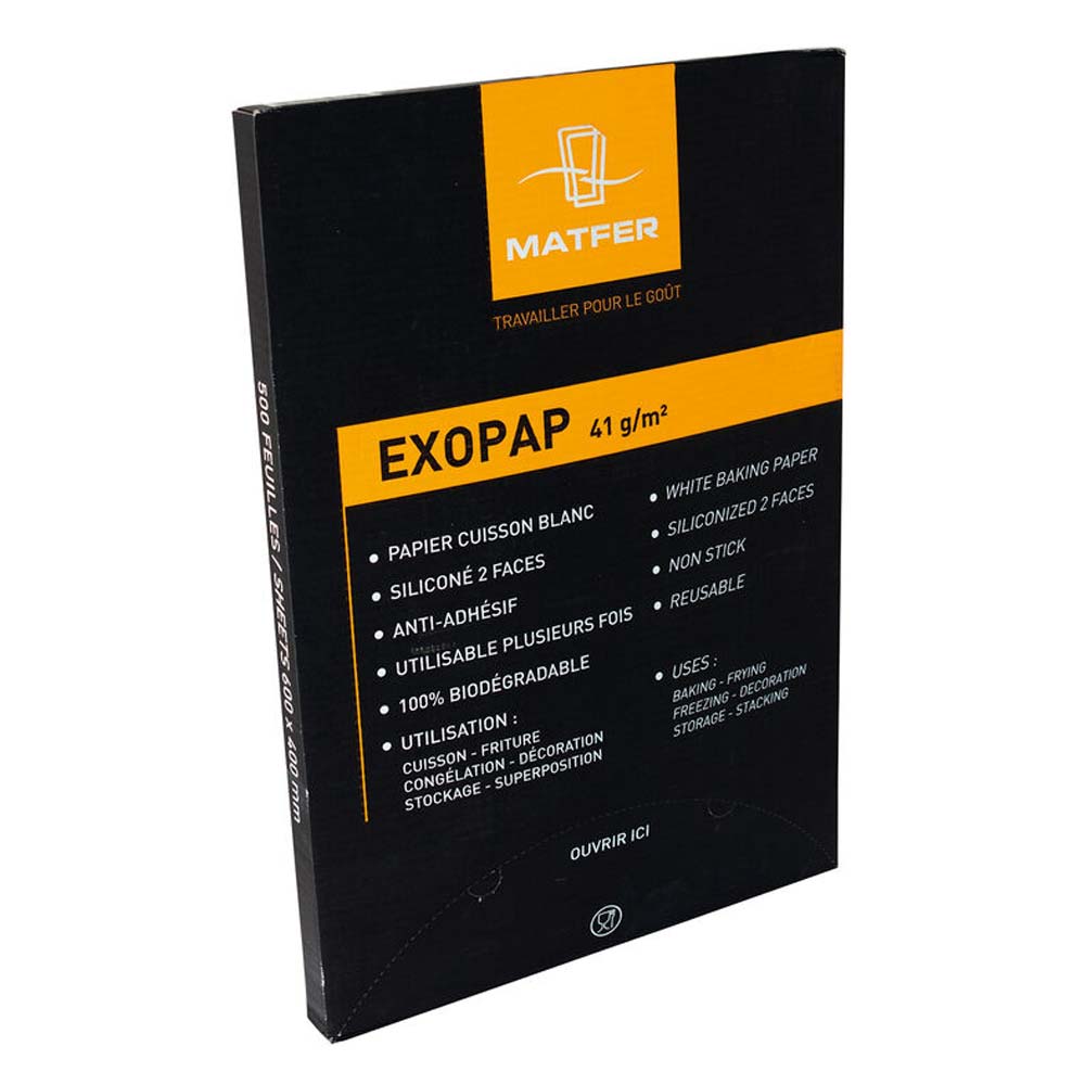 Papier cuisson siliconé blanchi 500 Feuilles Exopap 60 x 40 cm - MATFER