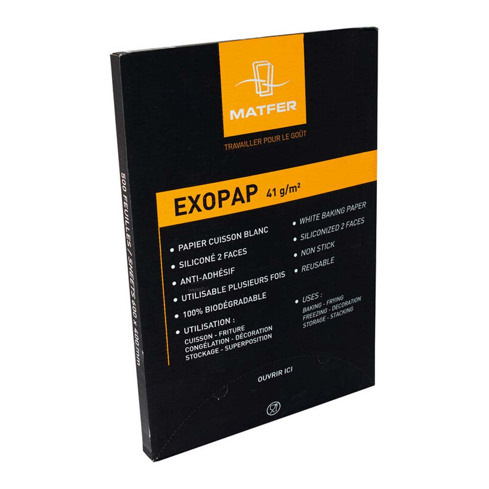 Papier cuisson siliconé blanchi 500 Feuilles Exopap 53 x 32 cm - MATFER
