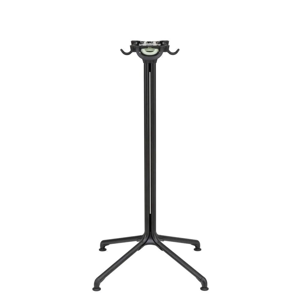 Pied de table central rabattable noir LAFUMA, structure en acier, usage CHR.