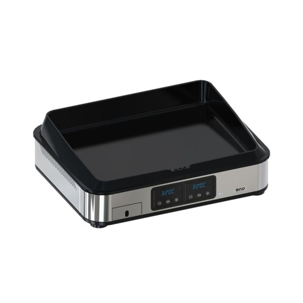 Plancha Électrique ENOSIGN 65 Inox avec double foyer et écran digital.