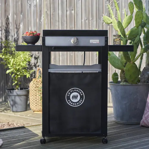 Plancha électrique Petite Française 150 Duo - Couvercle et chariot - LE MARQUIER élégance, praticité, modulable