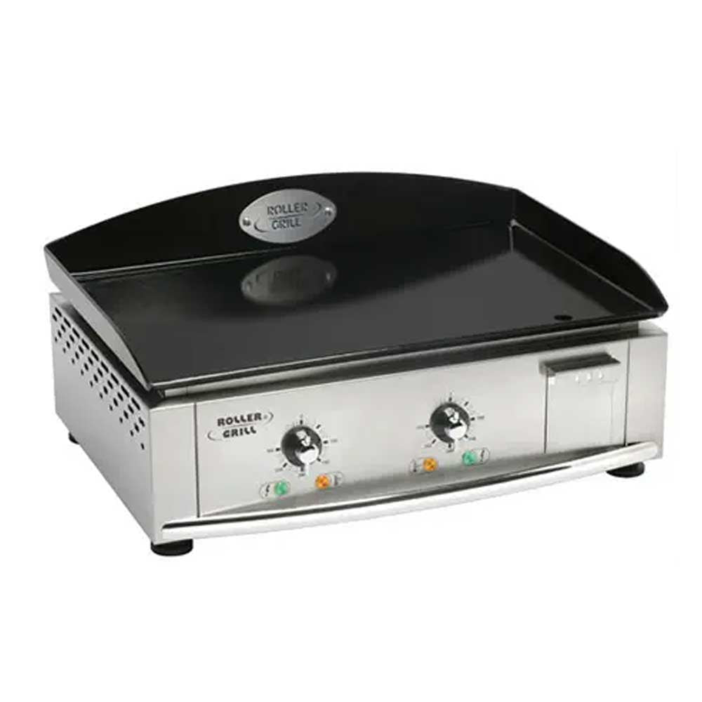 Plancha électrique inox avec plaque en émail 2 résistances – ROLLER GRILL