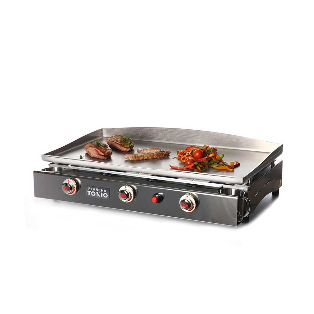Plancha gaz inox LAGOA 3 feux – PLANCHA TONIO