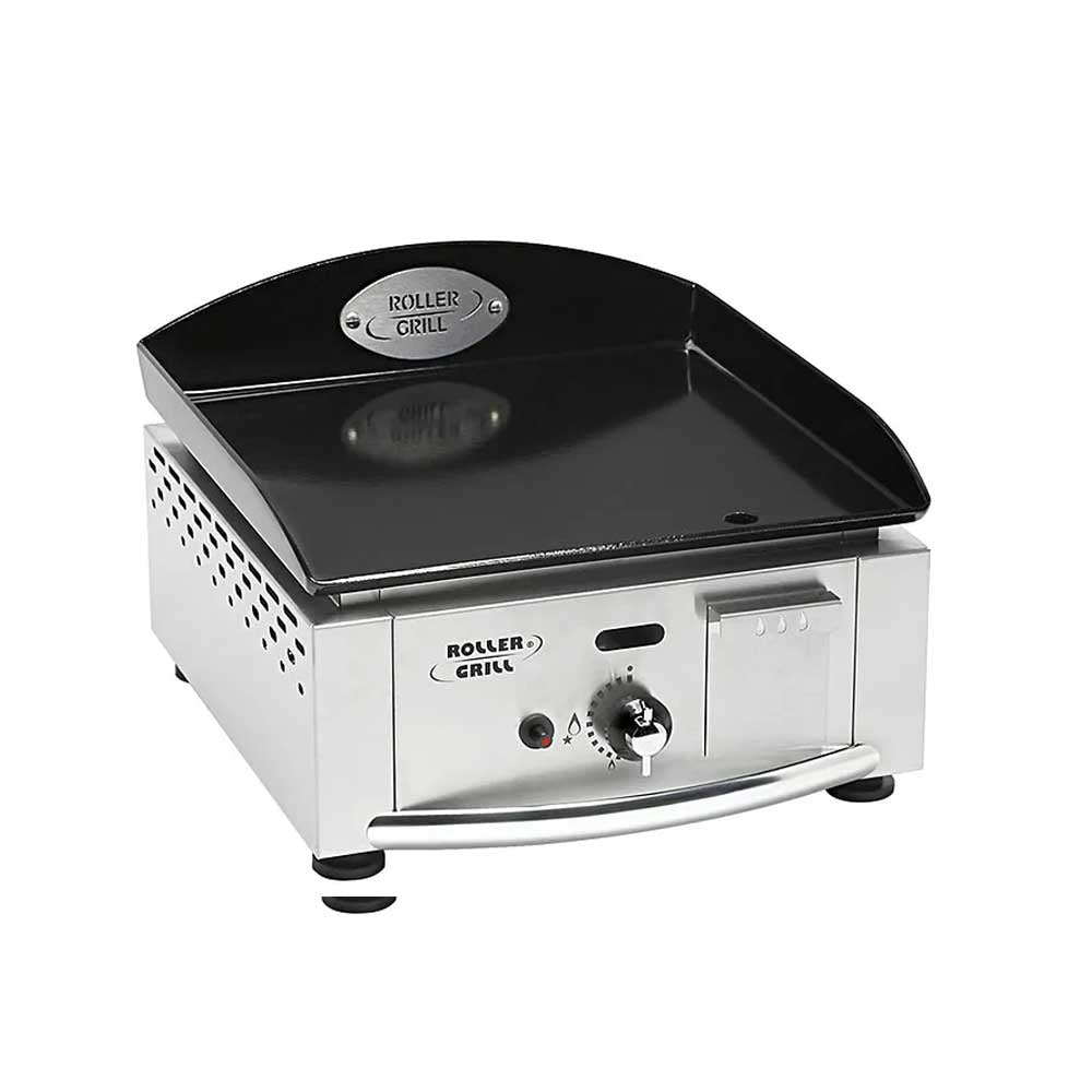 Plancha gaz inox avec plaque en émail 1 brûleur – ROLLER GRILL