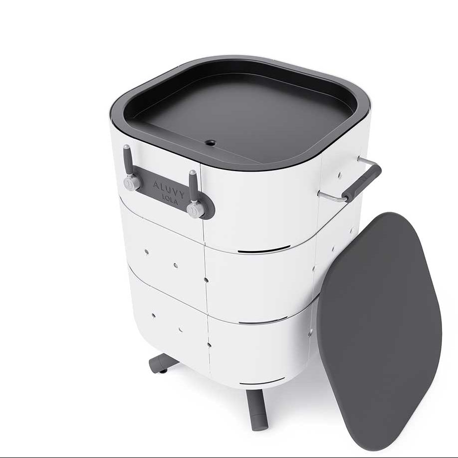 Plancha à gaz LOLA blanc basalte - ALUVY