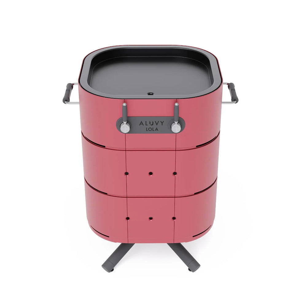 Plancha à gaz LOLA framboise basalte - ALUVY