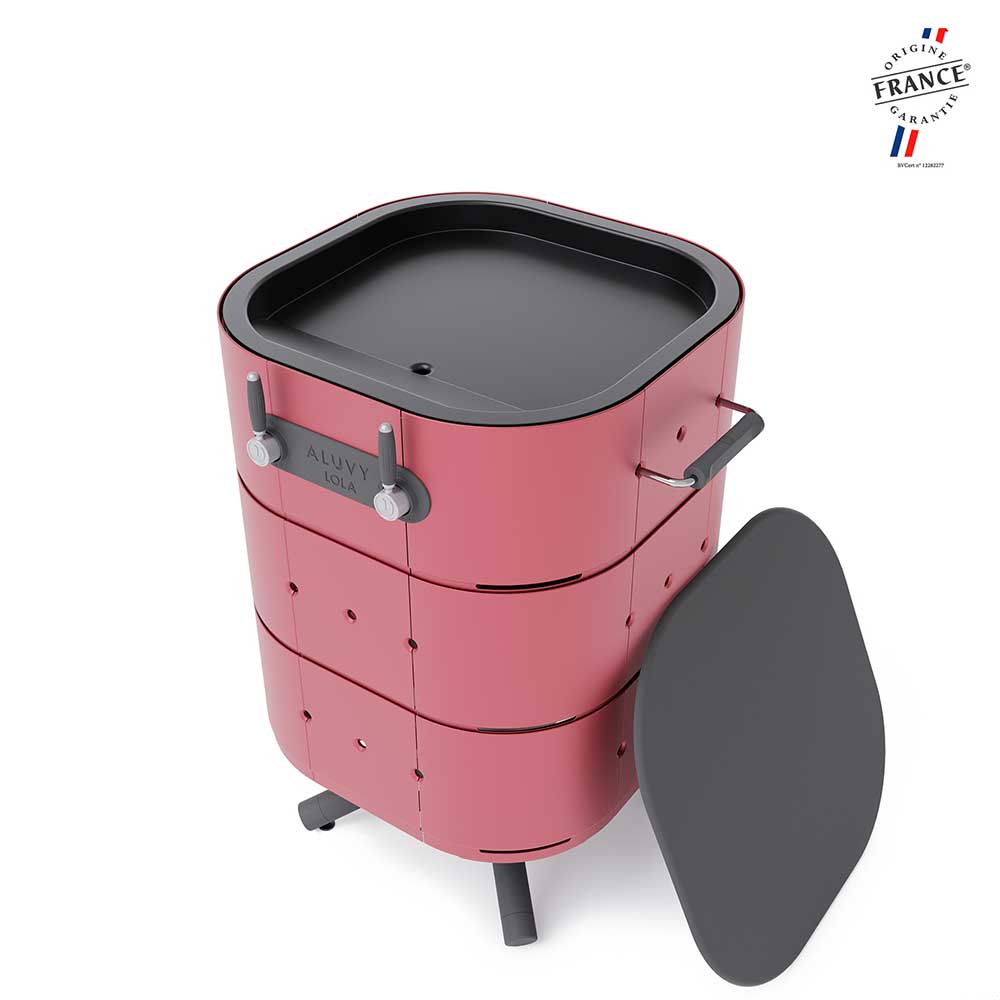 Plancha à gaz LOLA framboise basalte - ALUVY