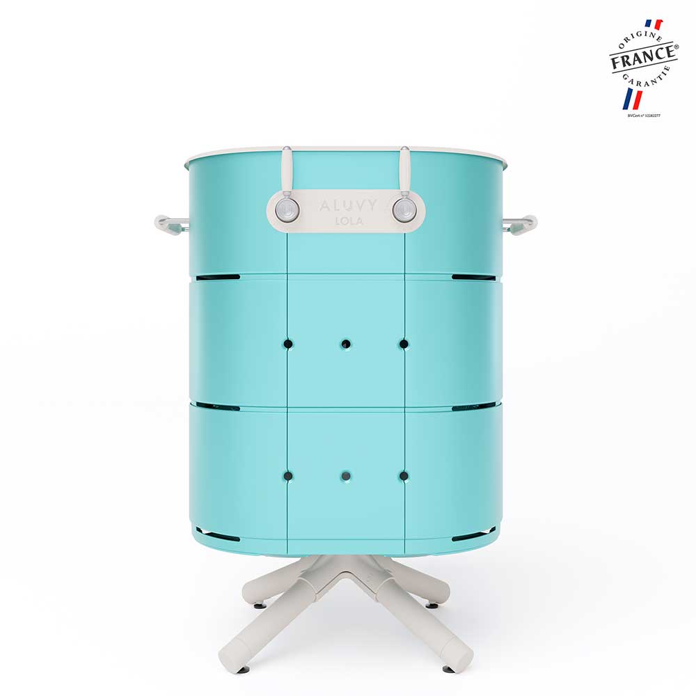 Plancha à gaz LOLA lagon perle vue de face - ALUVY