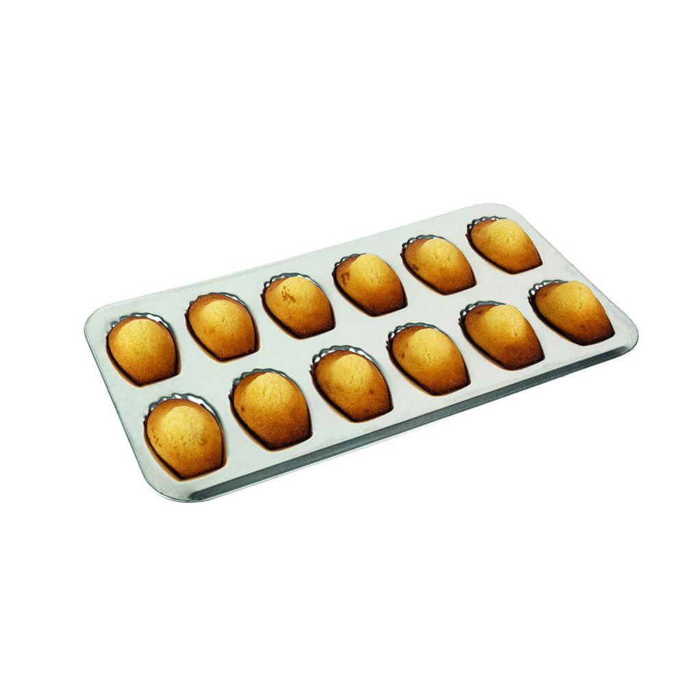 Plaque fer blanc avec 12 madeleines - GOBEL