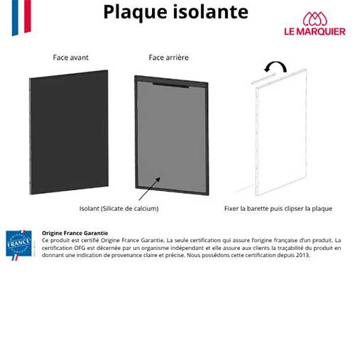 explication de la plaque isolante le marquier
