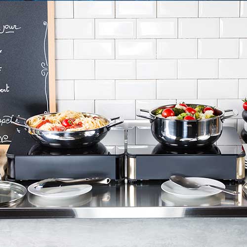 Plat Sautoir Inox Castel'Pro - CRISTEL idéal pour un buffet