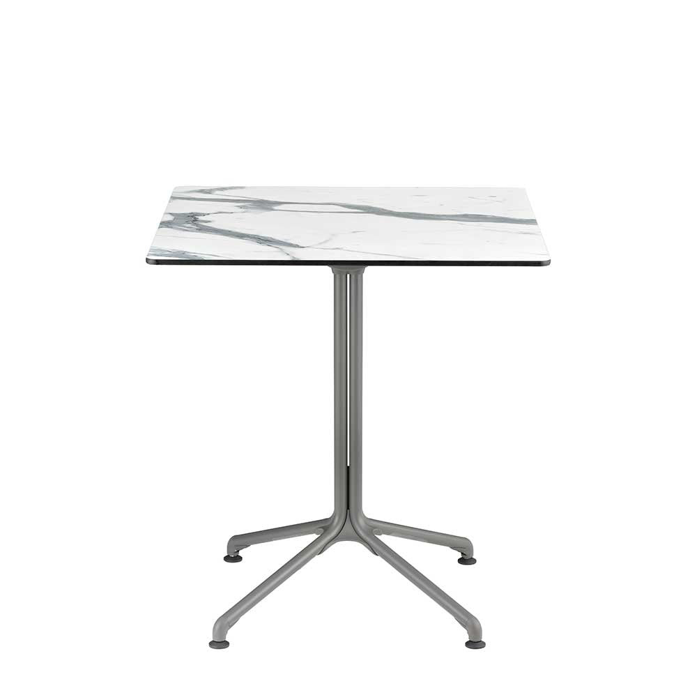 Plateau de table carré 69 cm Horizon panneau stratifié – LAFUMA marbre sur support central
