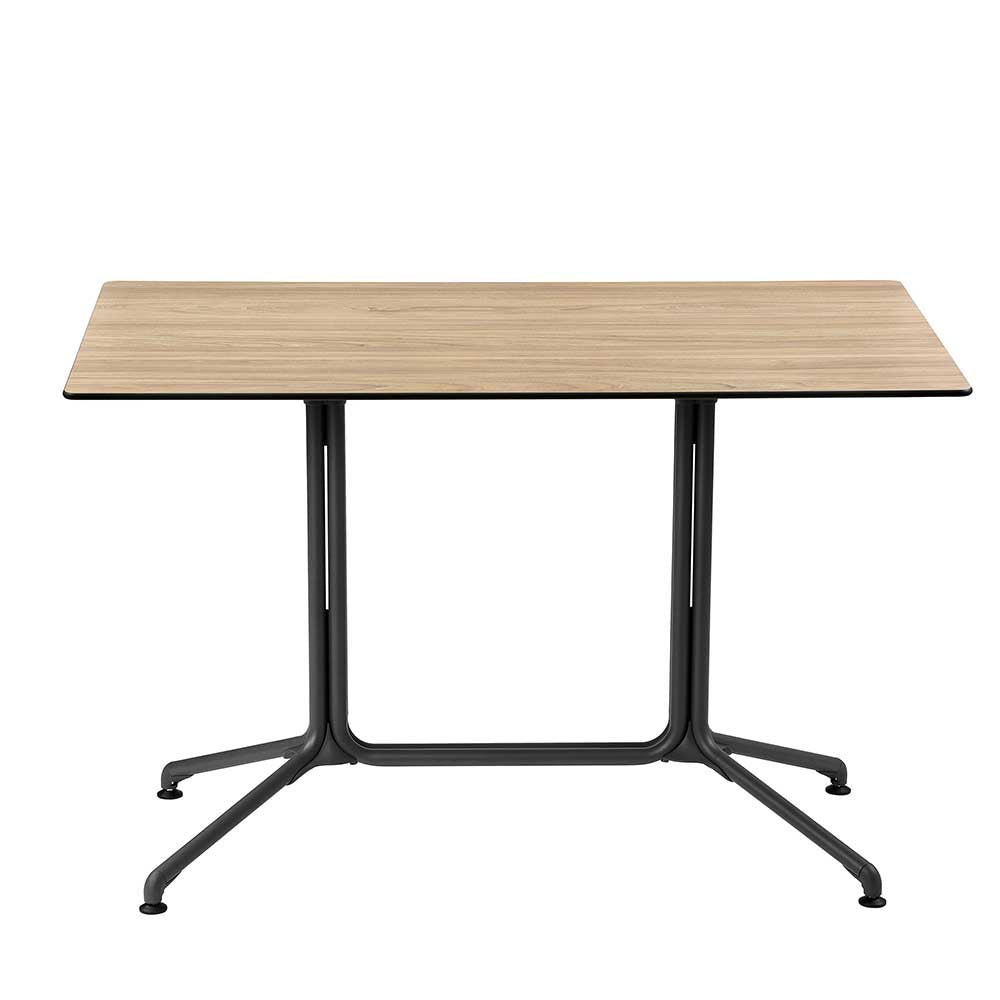 Plateau de table Rectangulaire Horizon HPL – LAFUMA pied central noir