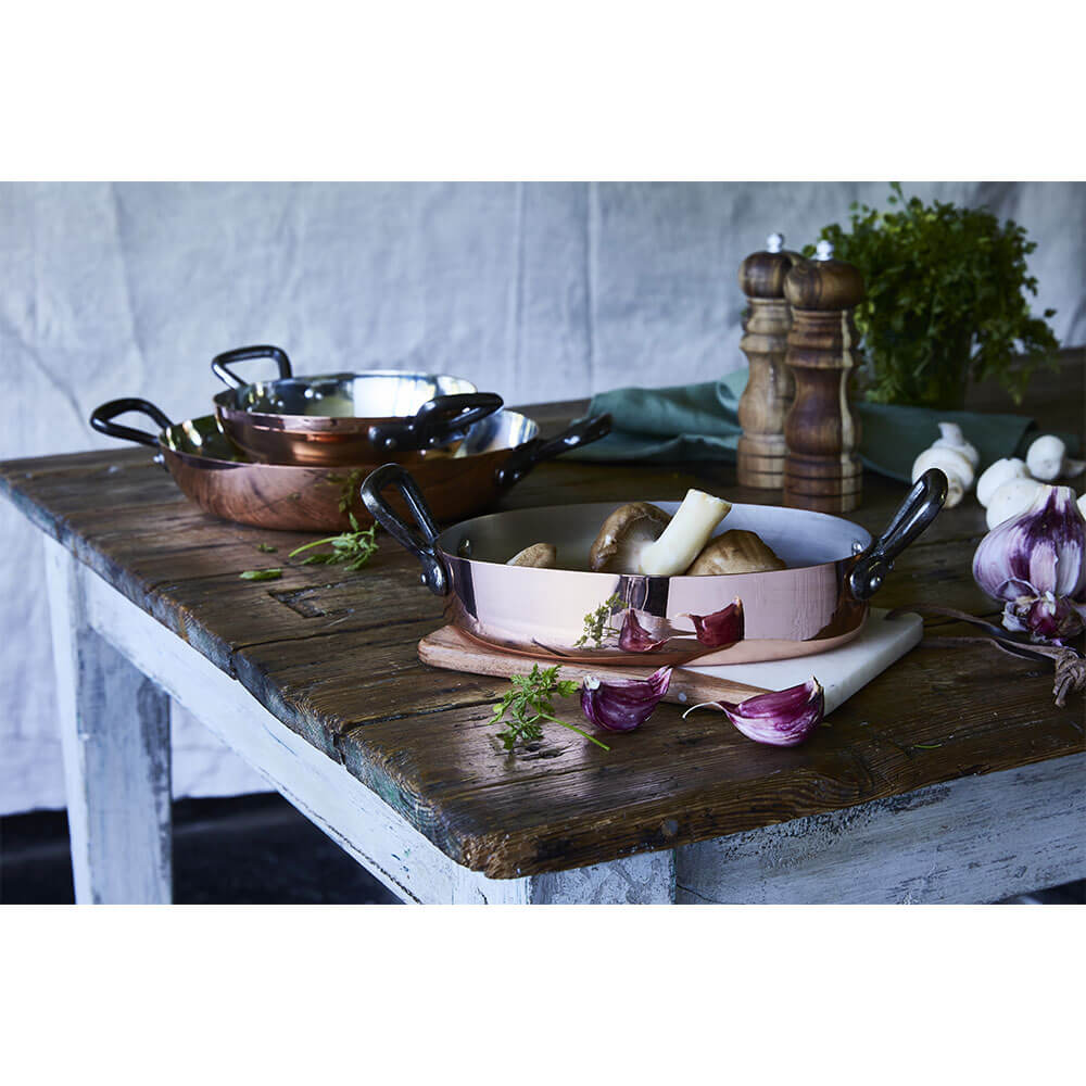 Plat à Servir Cuivre Etamé Tous Feux - BAUMALU dans la cuisine