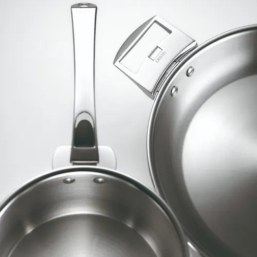 Poêles inox Casteline poignée amovible INCLUSE - CRISTEL élégance design brillance