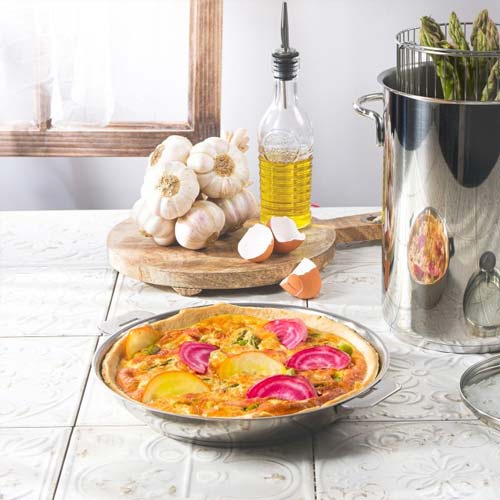 Poêle inox Mutine poignée amovible - CRISTEL omelette