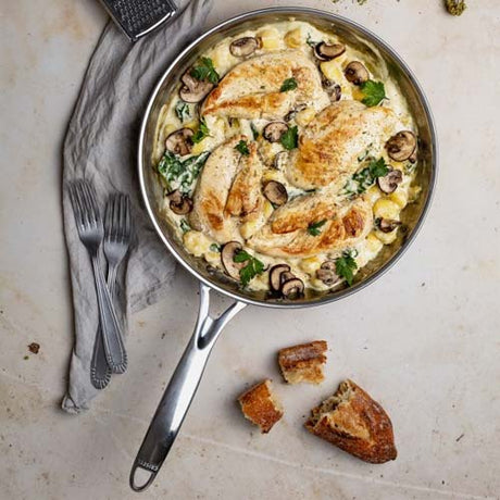 Poêle Professionnelle Inox Castel'Pro - CRISTEL cuisson sauce plat cuisine