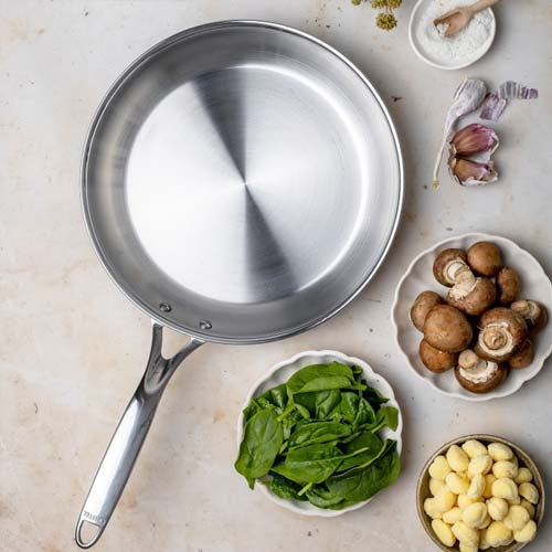 Poêle Professionnelle Inox Castel'Pro - CRISTEL poignée fixe