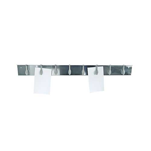 Porte-Fiches aimanté inox 8 Ressorts 62,5cm - Louis Tellier