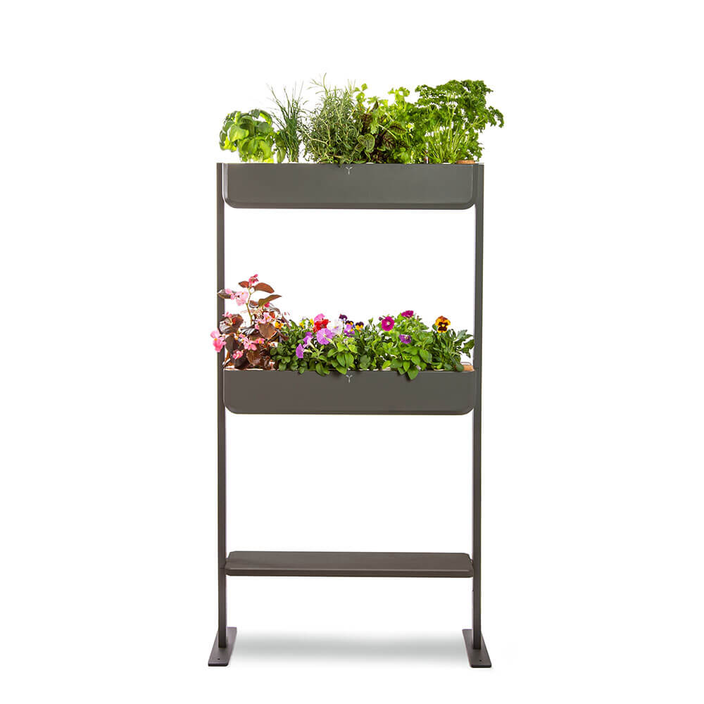 Potager Gourmet Extérieur 2 Bacs avec étagère métal et 12 Lingots OFFERTS - VERITABLE