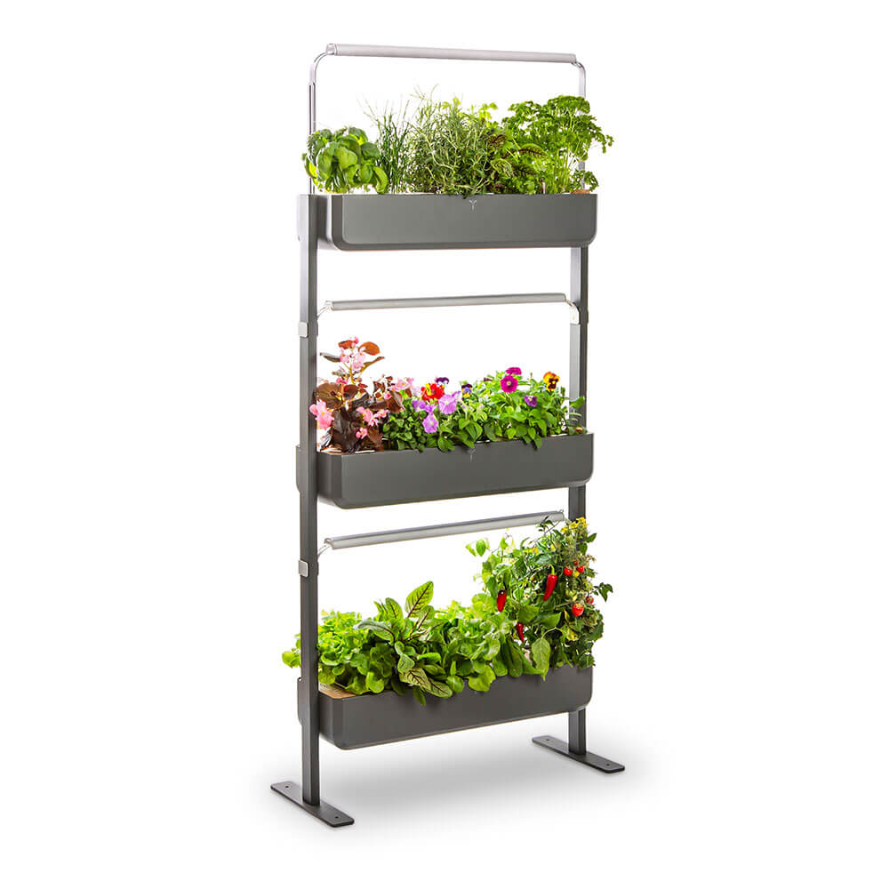 Potager Gourmet Intérieur 3 Bacs et 18 Lingots OFFERTS - VERITABLE vu de côté