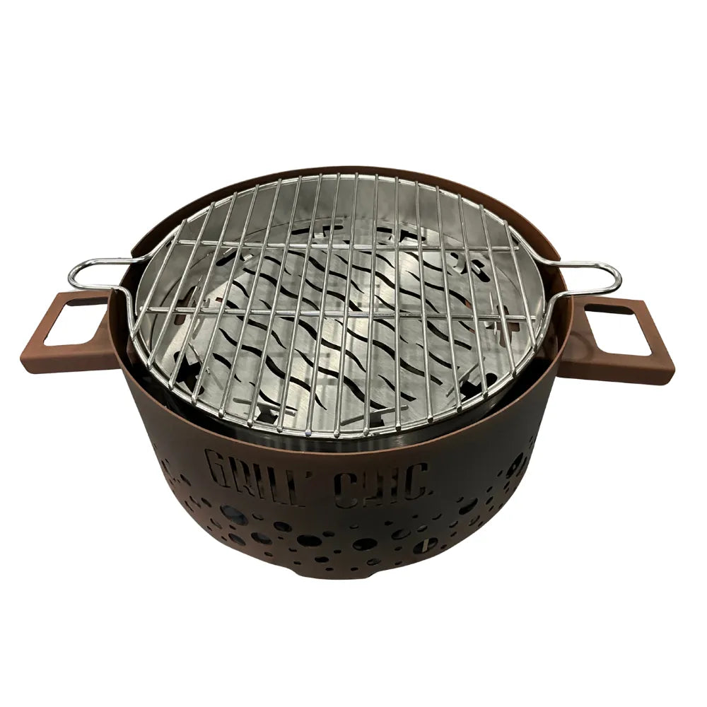 P'tit Grill Barbecue de Table Acier - GRILL CHIC imitation corten