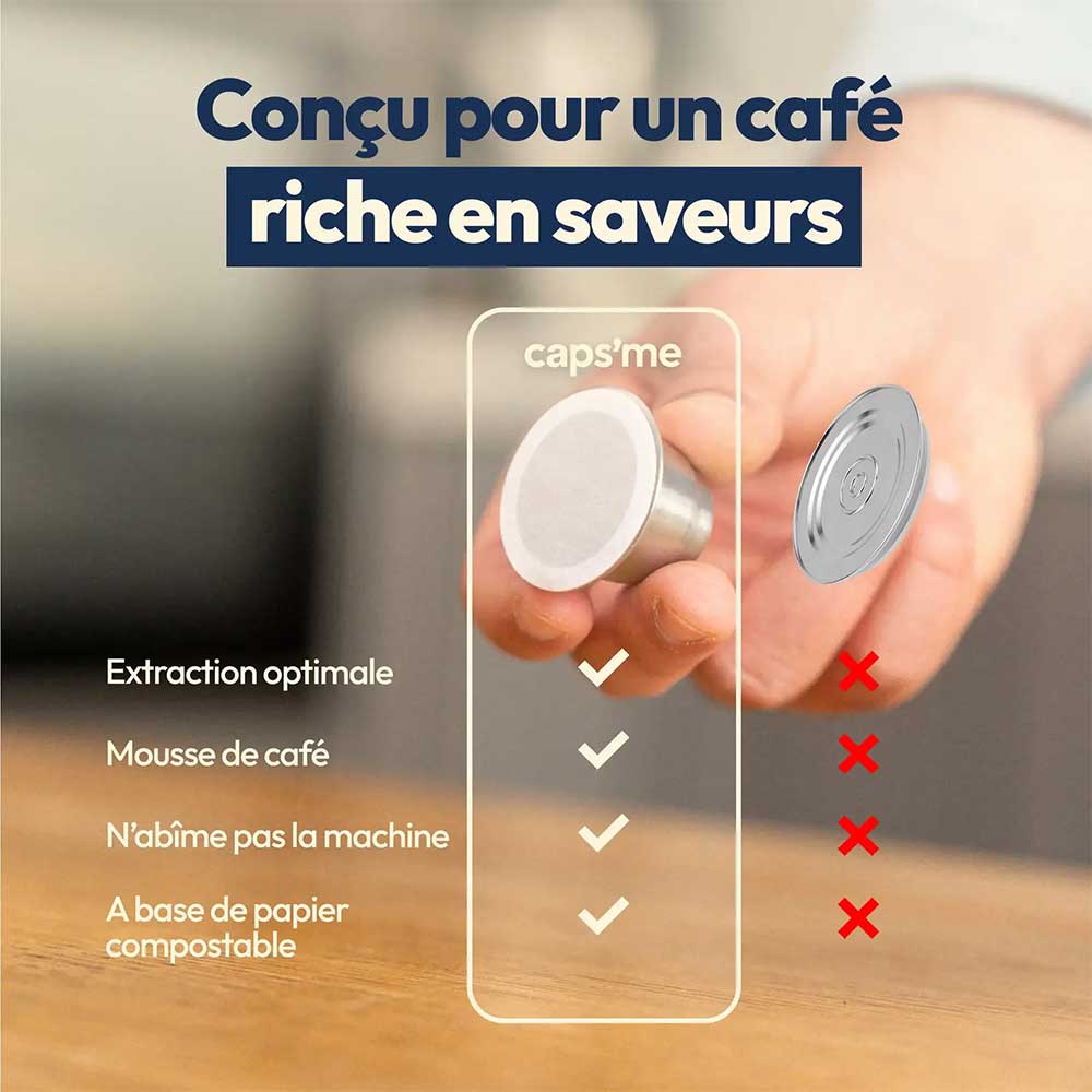 Opercules en papier compostable - CAPS ME riche en saveurs